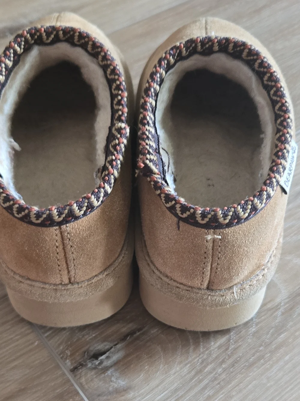Bearpaw Kid’s Tan Suede Slip-On Clog